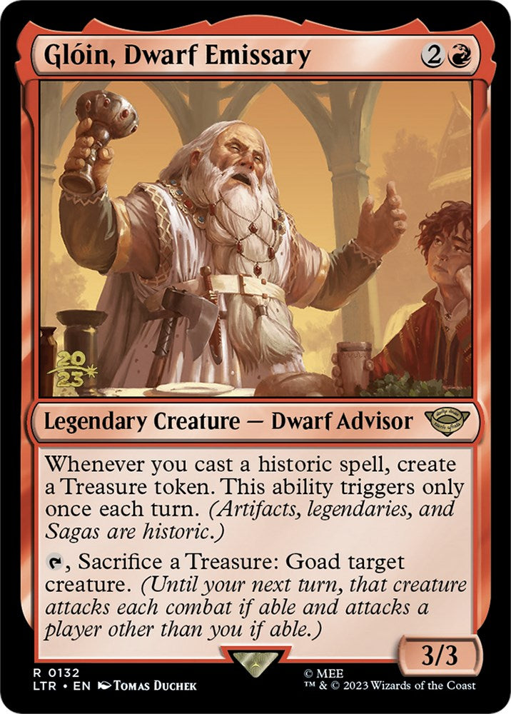 Gloin, Dwarf Emissary [The Lord of the Rings: Tales of Middle-Earth Prerelease Promos] | Cards and Coasters CA