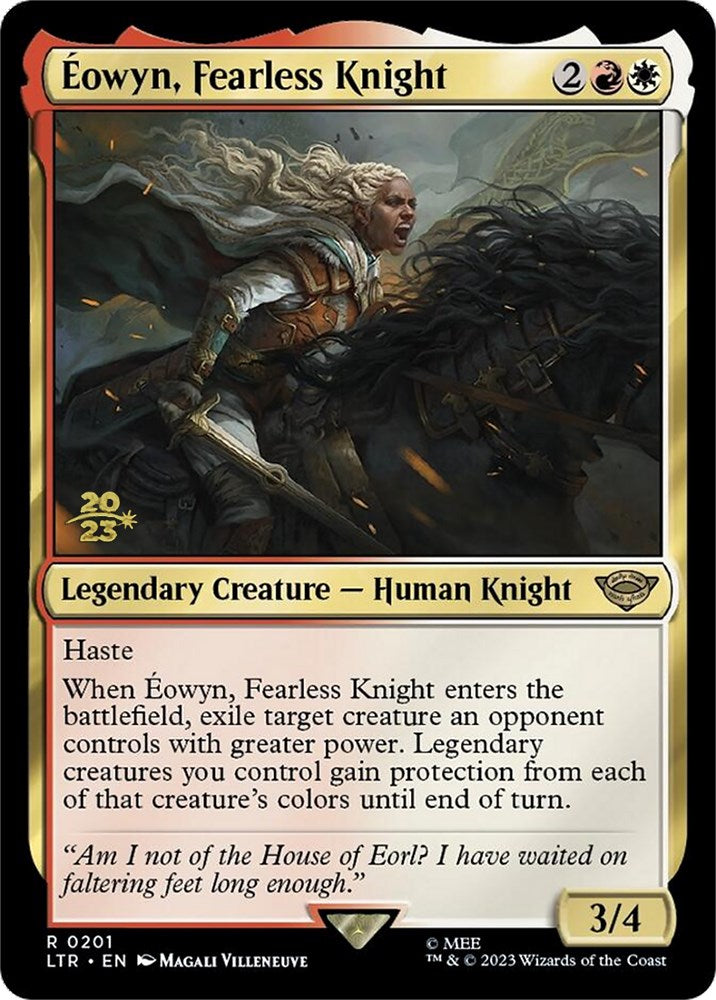 Eowyn, Fearless Knight [The Lord of the Rings: Tales of Middle-Earth Prerelease Promos] | Cards and Coasters CA