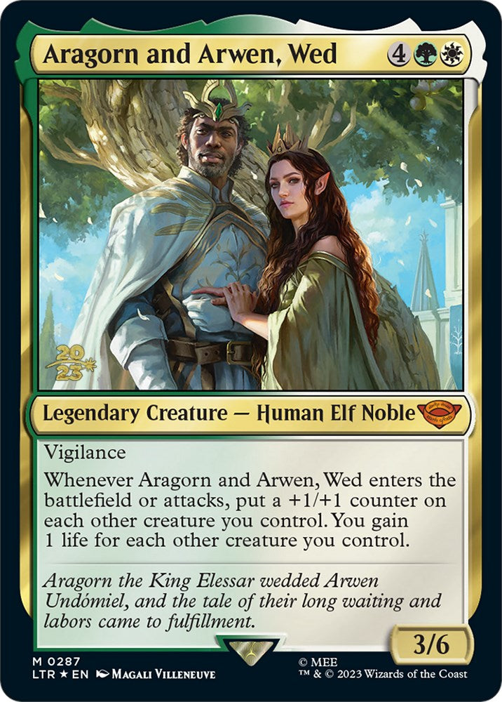 Aragorn and Arwen, Wed [The Lord of the Rings: Tales of Middle-Earth Prerelease Promos] | Cards and Coasters CA