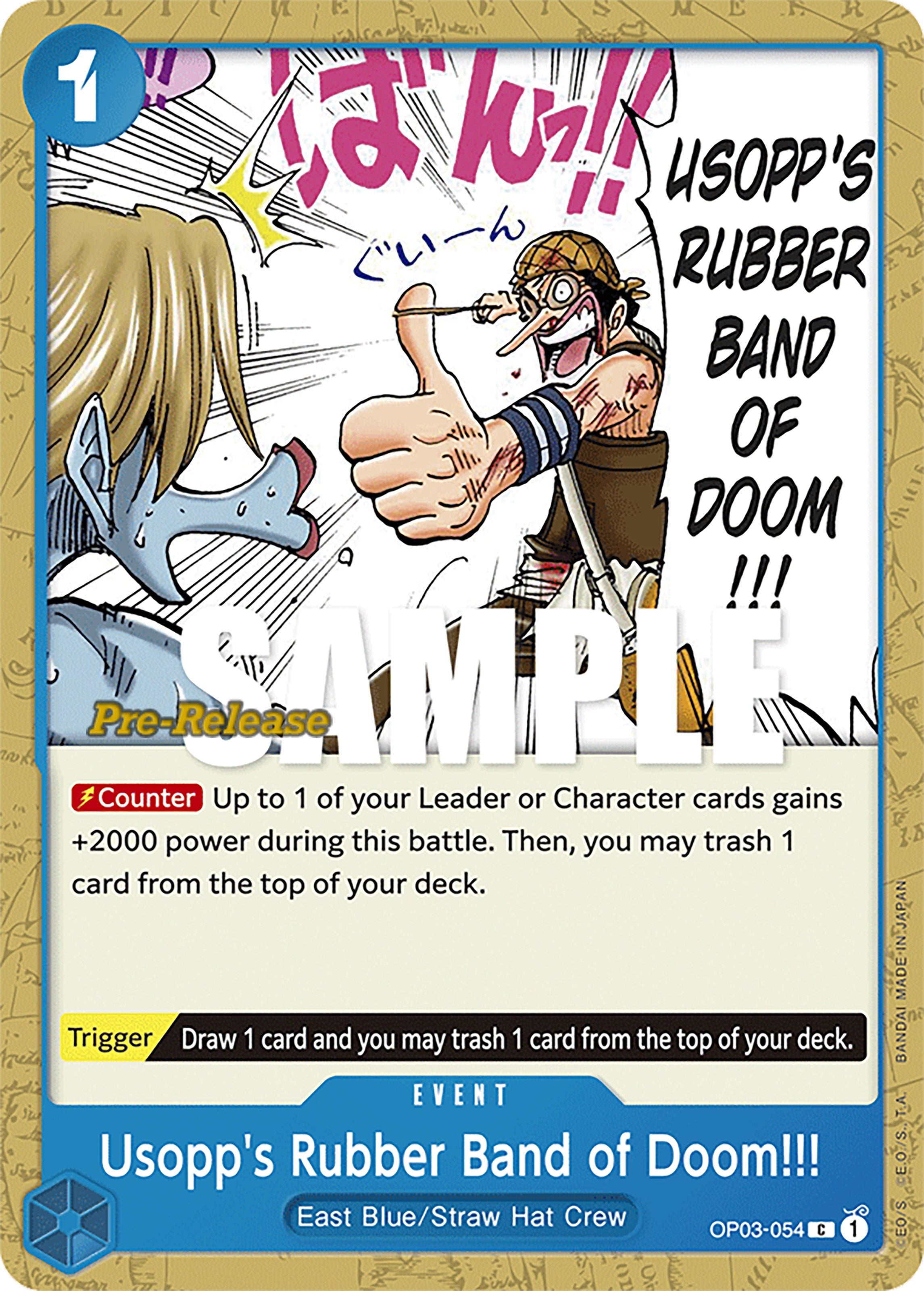 Usopp's Rubber Band of Doom!!! [Pillars of Strength Pre-Release Cards] | Cards and Coasters CA