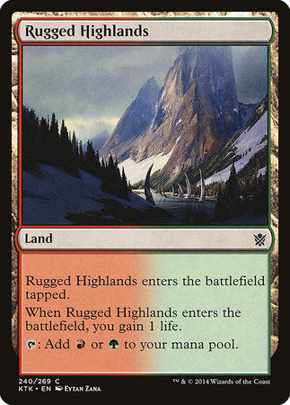 Rugged Highlands [Khans of Tarkir] | Cards and Coasters CA