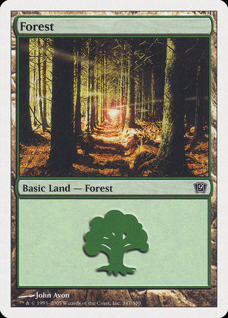 Forest (347) [Ninth Edition] | Cards and Coasters CA