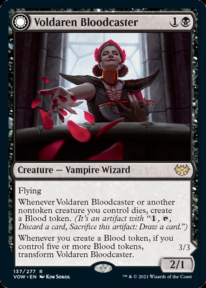 Voldaren Bloodcaster // Bloodbat Summoner [Innistrad: Crimson Vow] | Cards and Coasters CA