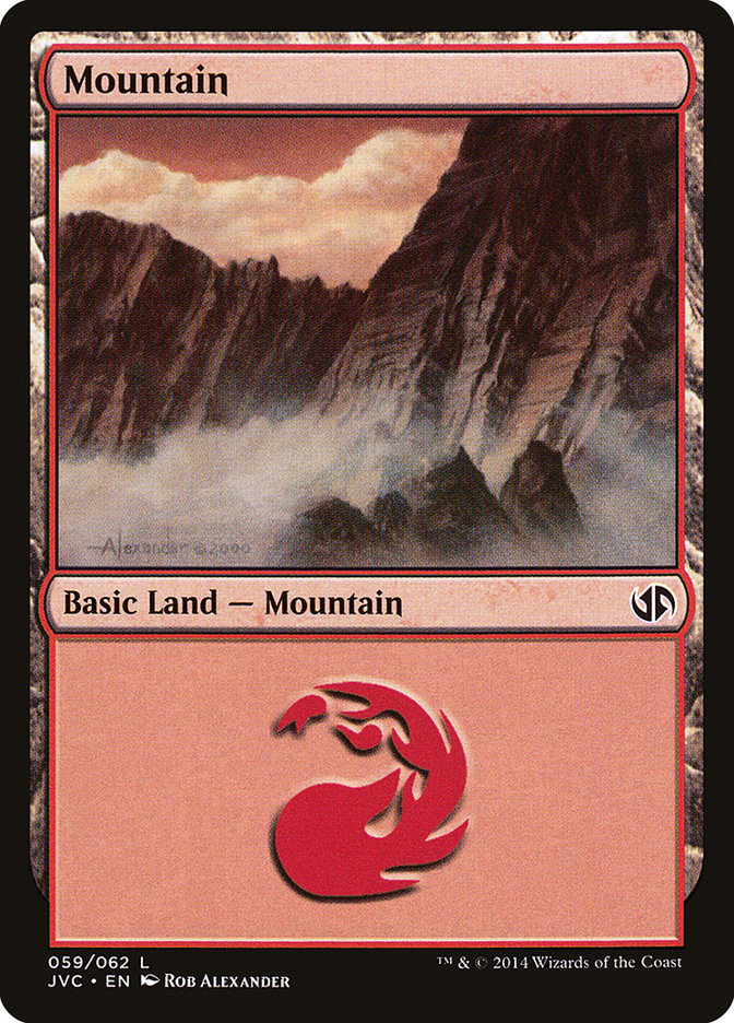 Mountain (59) [Duel Decks Anthology] | Cards and Coasters CA