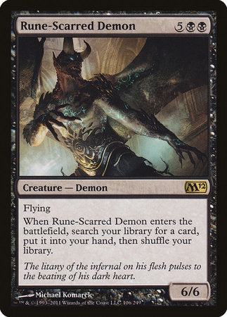 Rune-Scarred Demon [Magic 2012] | Cards and Coasters CA