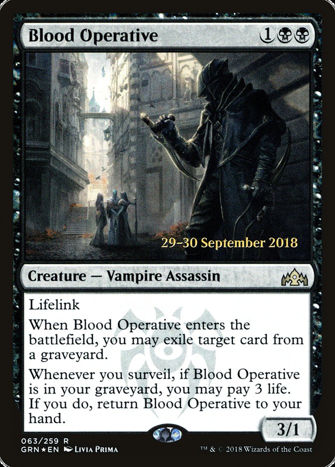 Blood Operative  [Guilds of Ravnica Prerelease Promos] | Cards and Coasters CA