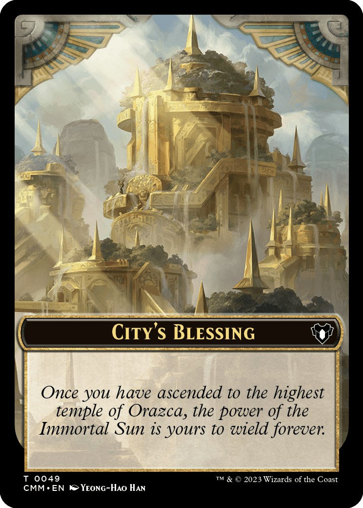 City's Blessing // Rat Double-Sided Token [Commander Masters Tokens] | Cards and Coasters CA