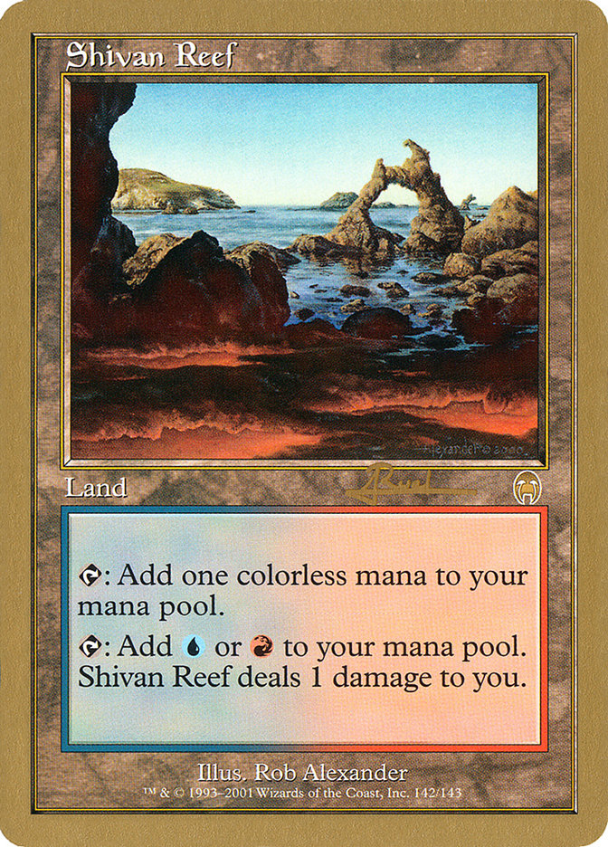 Shivan Reef (Antoine Ruel) [World Championship Decks 2001] | Cards and Coasters CA