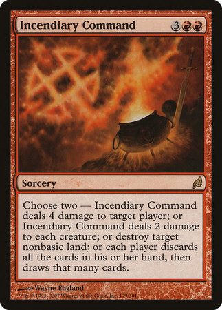 Incendiary Command [Lorwyn] | Cards and Coasters CA