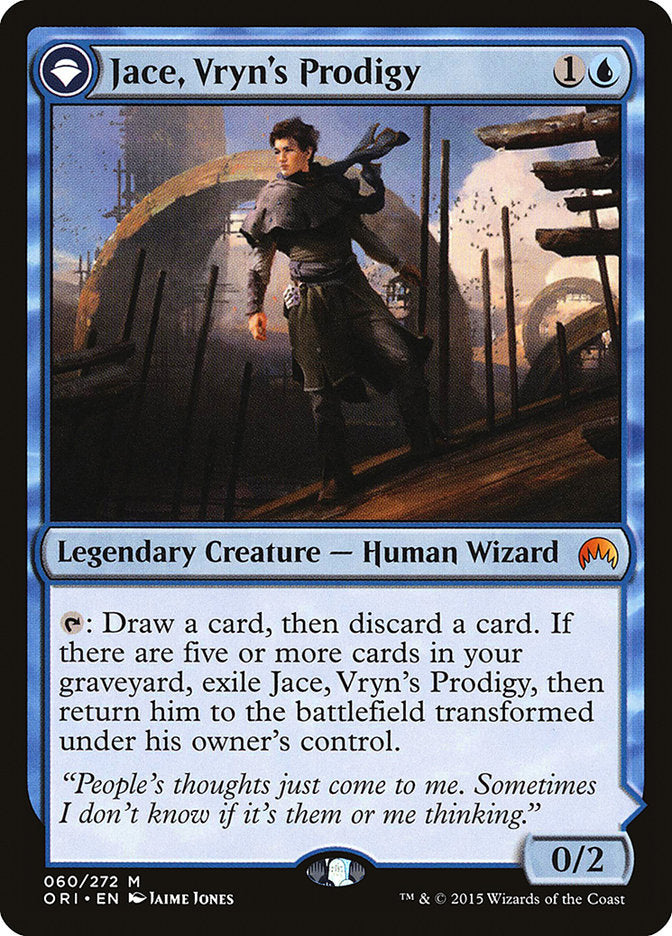 Jace, Vryn's Prodigy // Jace, Telepath Unbound [Magic Origins] | Cards and Coasters CA