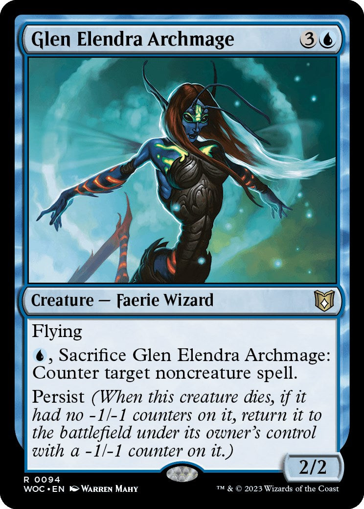 Glen Elendra Archmage [Wilds of Eldraine Commander] | Cards and Coasters CA