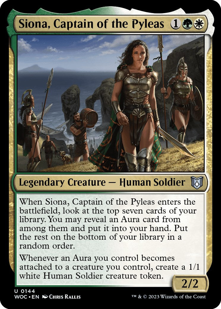 Siona, Captain of the Pyleas [Wilds of Eldraine Commander] | Cards and Coasters CA