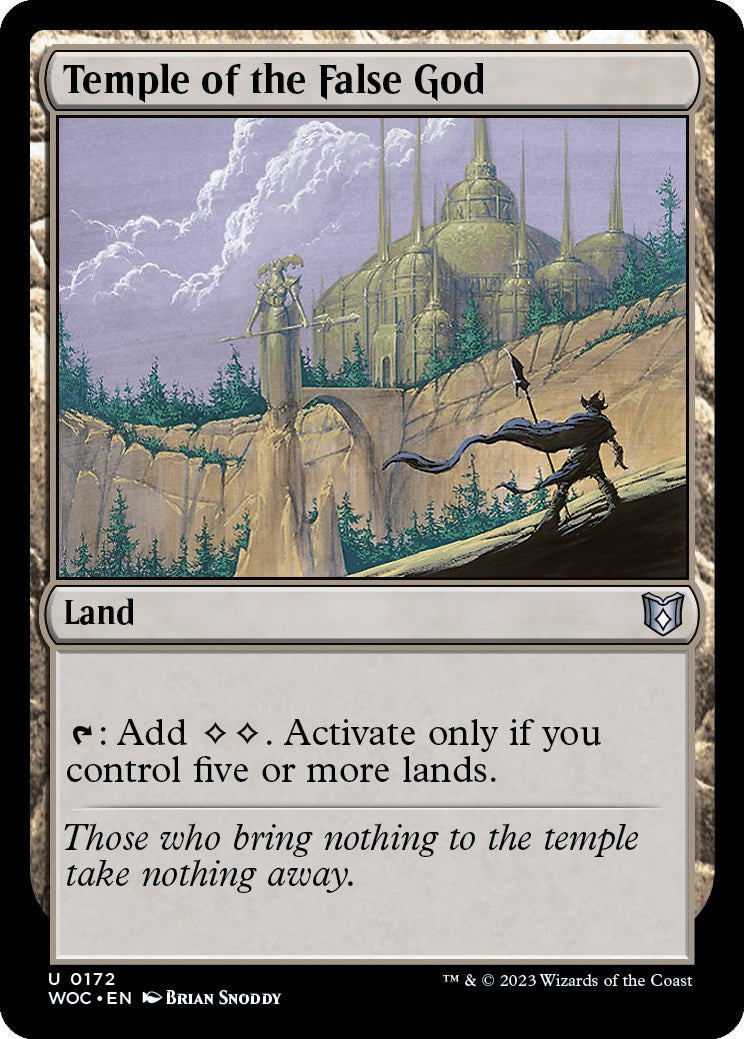 Temple of the False God [Wilds of Eldraine Commander] | Cards and Coasters CA