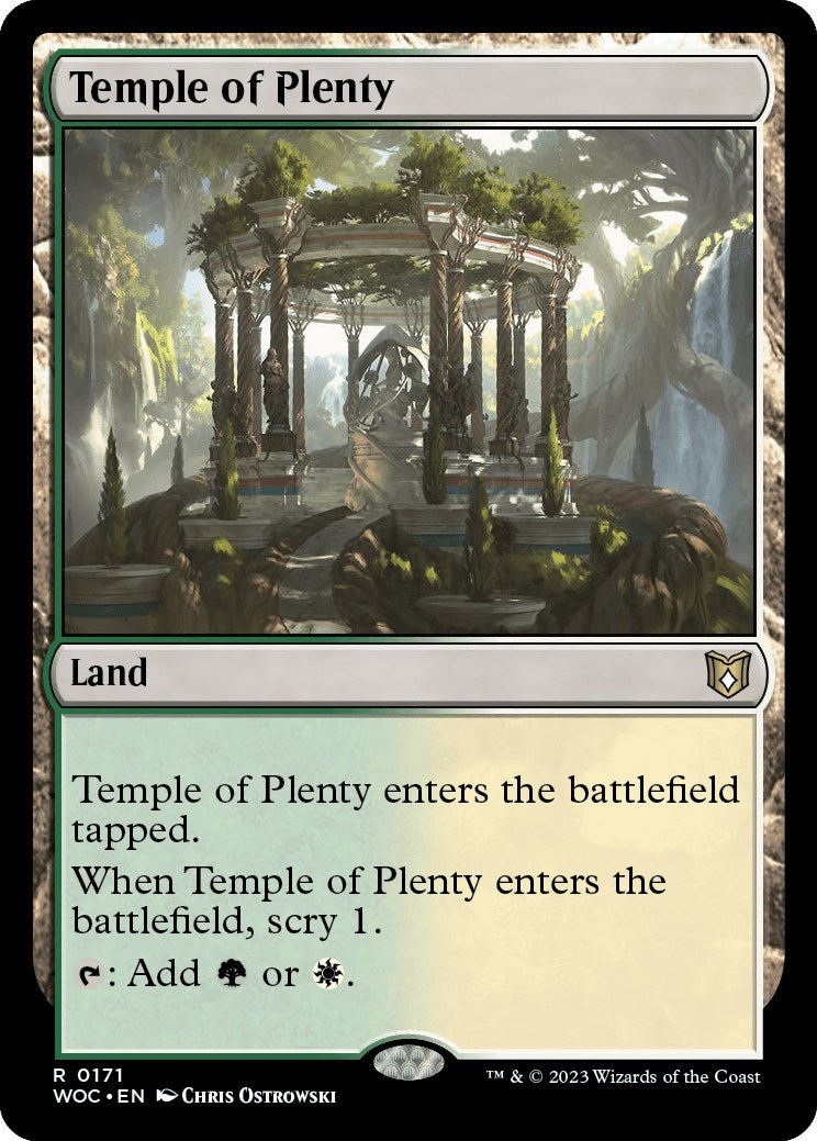 Temple of Plenty [Wilds of Eldraine Commander] | Cards and Coasters CA