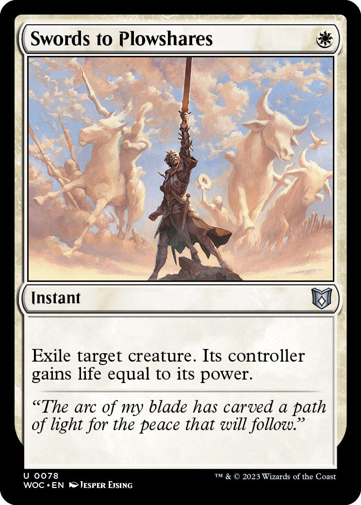 Swords to Plowshares [Wilds of Eldraine Commander] | Cards and Coasters CA