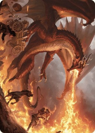 Realm-Scorcher Hellkite Art Card [Wilds of Eldraine Art Series] | Cards and Coasters CA