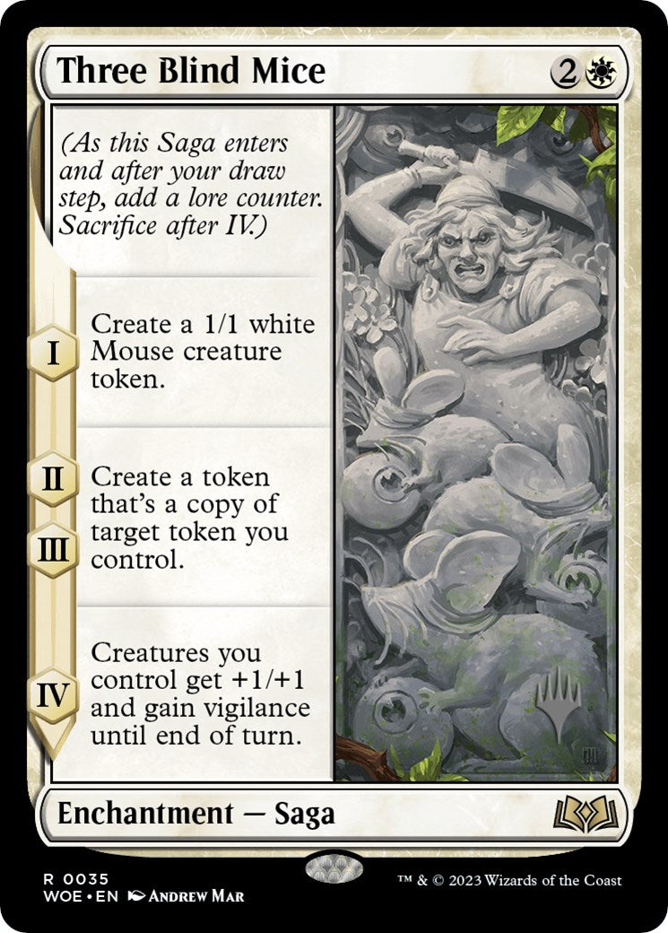 Three Blind Mice (Promo Pack) [Wilds of Eldraine Promos] | Cards and Coasters CA