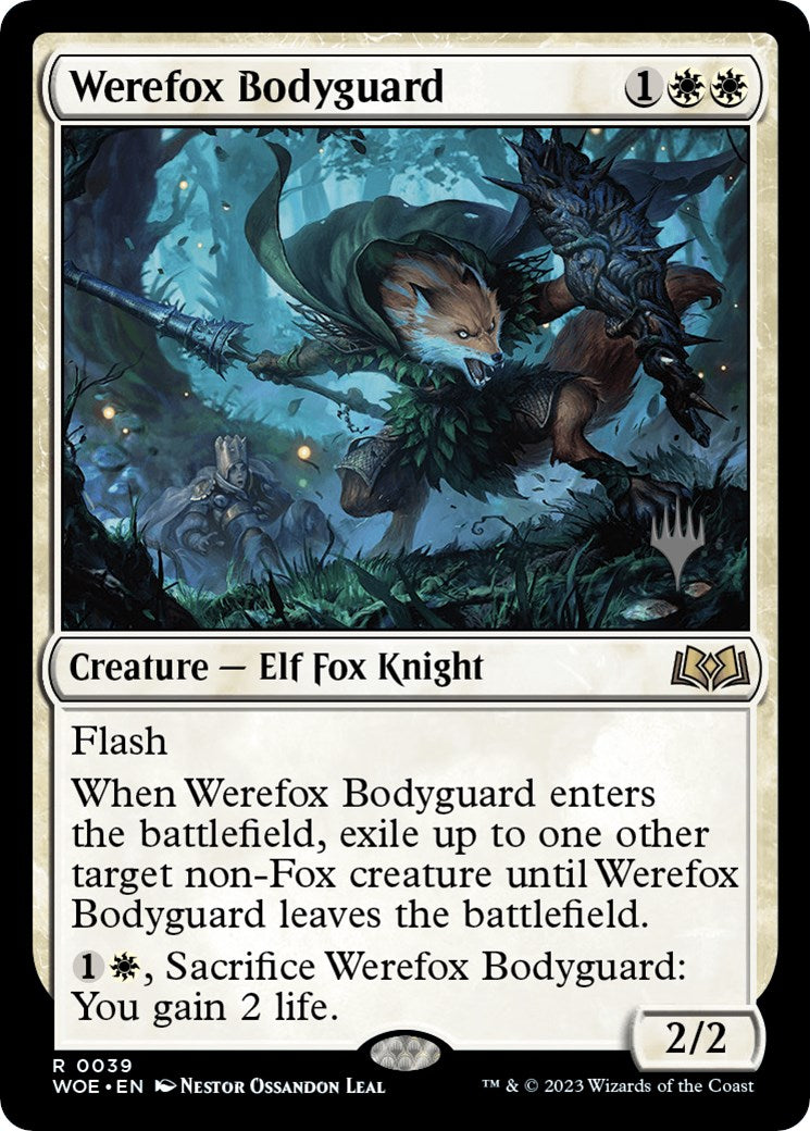 Werefox Bodyguard (Promo Pack) [Wilds of Eldraine Promos] | Cards and Coasters CA