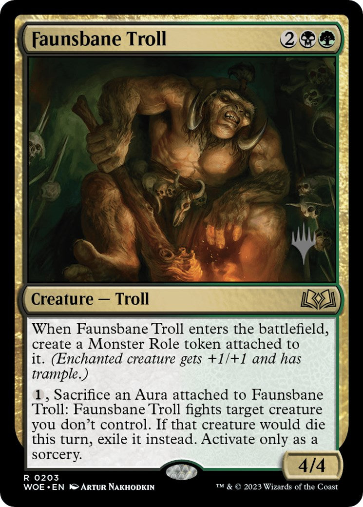 Faunsbane Troll (Promo Pack) [Wilds of Eldraine Promos] | Cards and Coasters CA