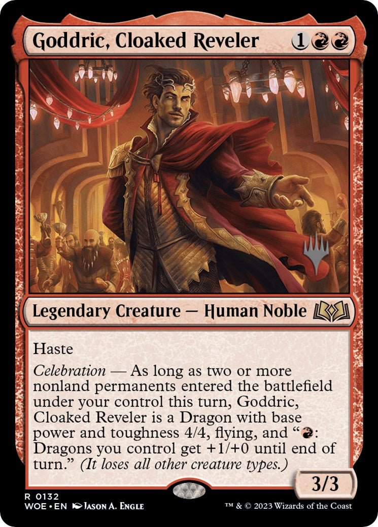 Goddric, Cloaked Reveler (Promo Pack) [Wilds of Eldraine Promos] | Cards and Coasters CA