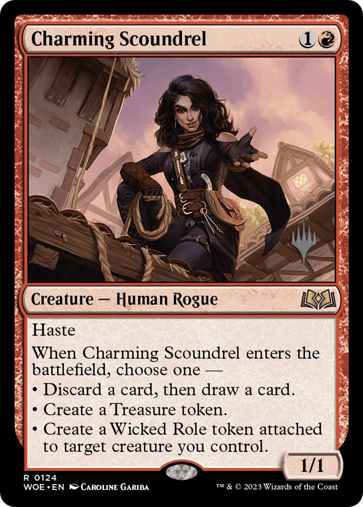 Charming Scoundrel (Promo Pack) [Wilds of Eldraine Promos] | Cards and Coasters CA