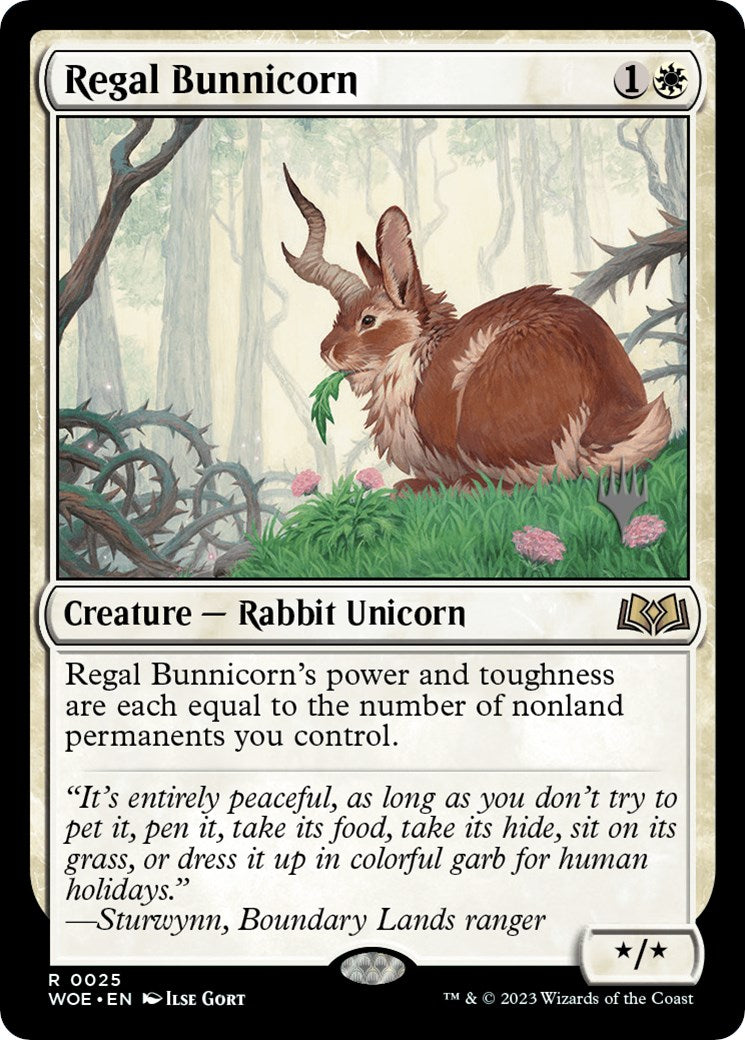 Regal Bunnicorn (Promo Pack) [Wilds of Eldraine Promos] | Cards and Coasters CA