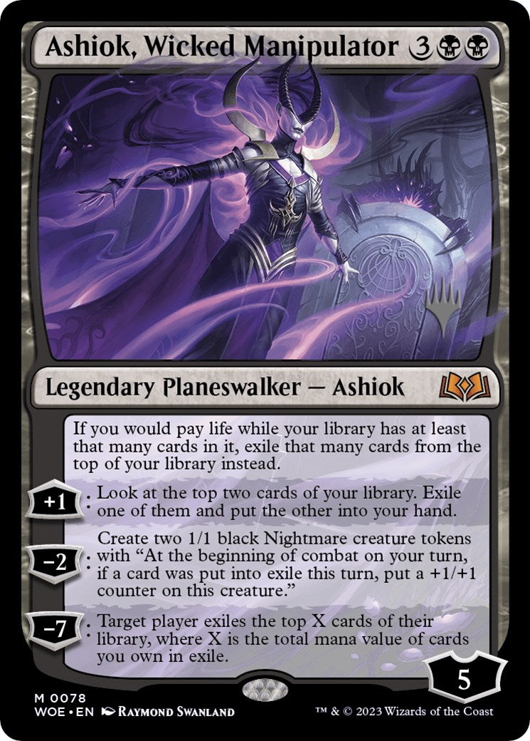 Ashiok, Wicked Manipulator (Promo Pack) [Wilds of Eldraine Promos] | Cards and Coasters CA