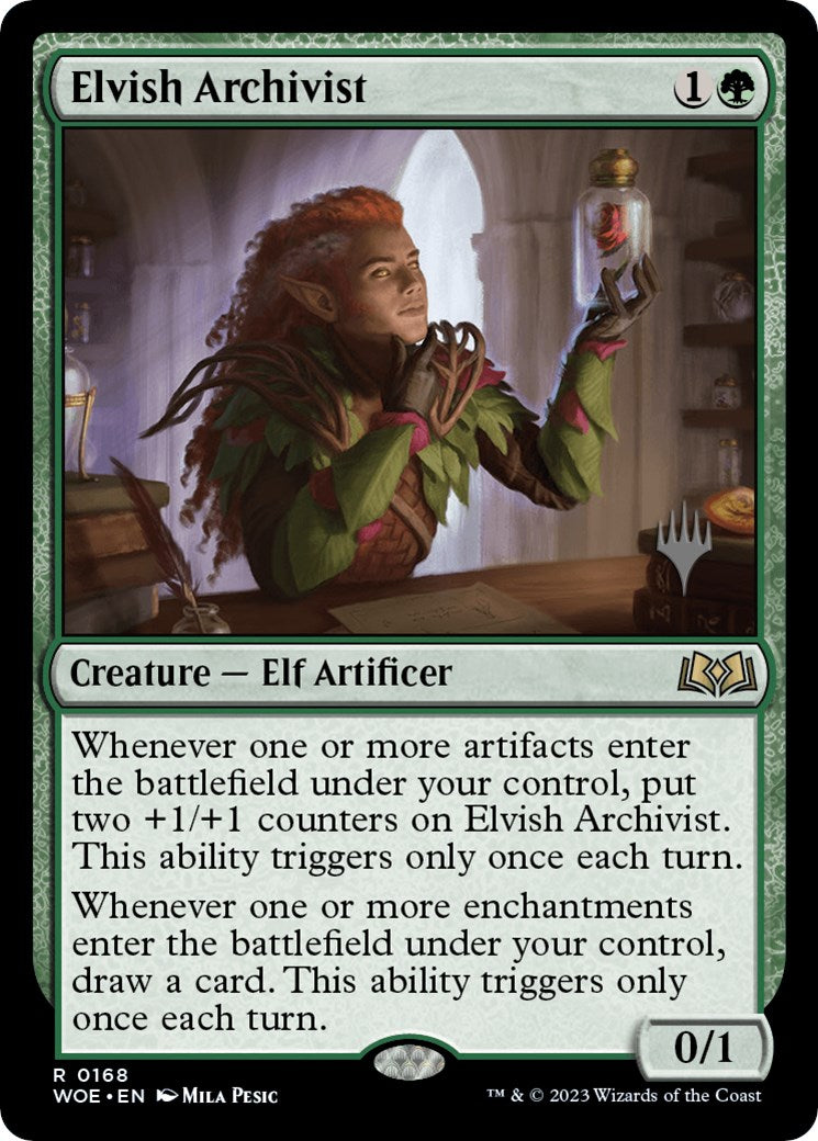 Elvish Archivist (Promo Pack) [Wilds of Eldraine Promos] | Cards and Coasters CA