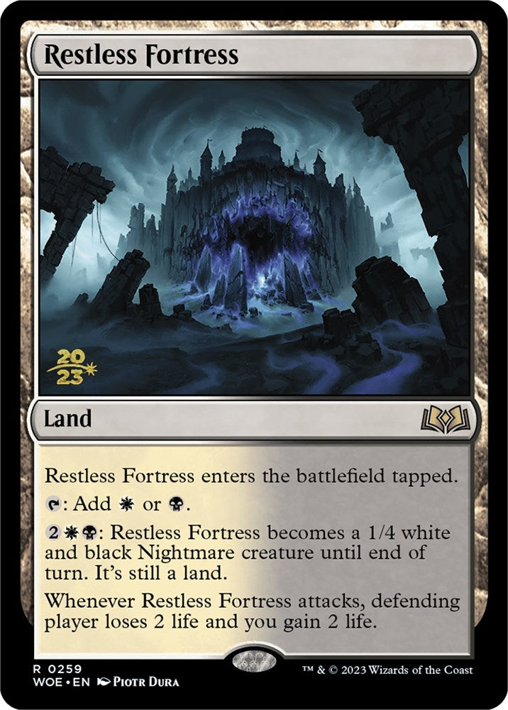 Restless Fortress [Wilds of Eldraine Prerelease Promos] | Cards and Coasters CA