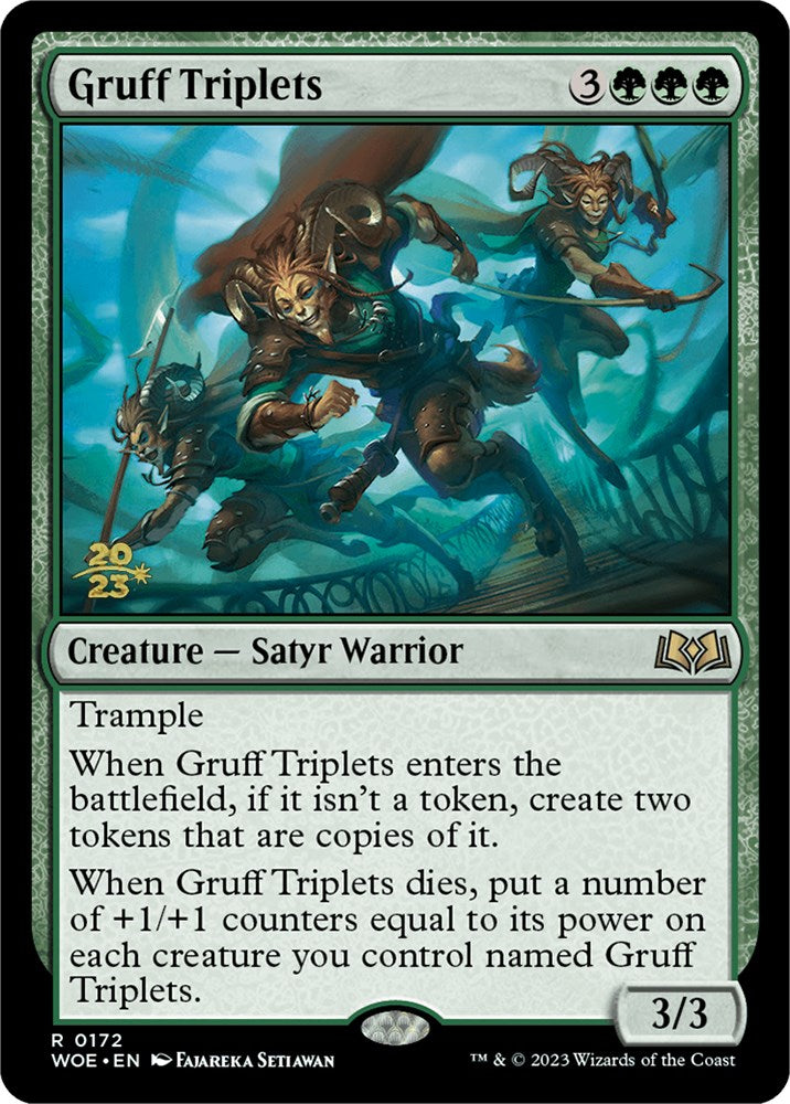 Gruff Triplets [Wilds of Eldraine Prerelease Promos] | Cards and Coasters CA