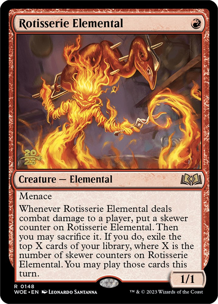 Rotisserie Elemental [Wilds of Eldraine Prerelease Promos] | Cards and Coasters CA