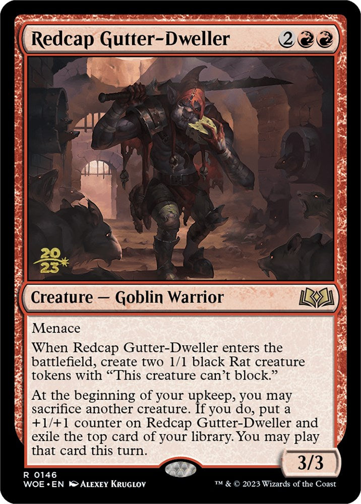 Redcap Gutter-Dweller [Wilds of Eldraine Prerelease Promos] | Cards and Coasters CA