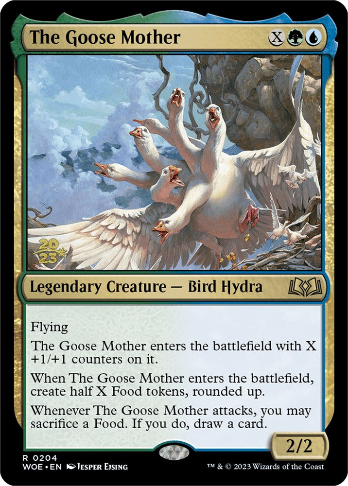 The Goose Mother [Wilds of Eldraine Prerelease Promos] | Cards and Coasters CA