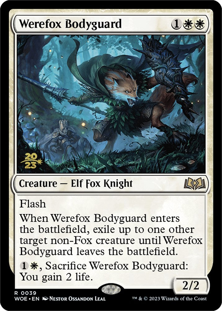 Werefox Bodyguard [Wilds of Eldraine Prerelease Promos] | Cards and Coasters CA