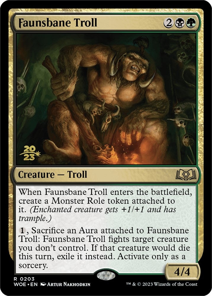 Faunsbane Troll [Wilds of Eldraine Prerelease Promos] | Cards and Coasters CA