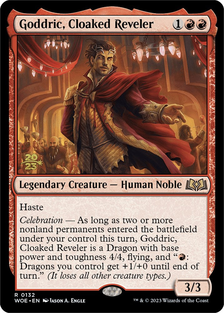 Goddric, Cloaked Reveler [Wilds of Eldraine Prerelease Promos] | Cards and Coasters CA