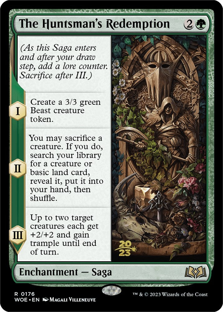 The Huntsman's Redemption [Wilds of Eldraine Prerelease Promos] | Cards and Coasters CA