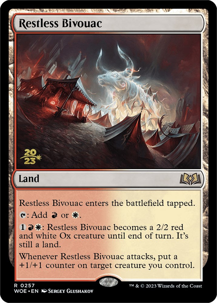 Restless Bivouac [Wilds of Eldraine Prerelease Promos] | Cards and Coasters CA
