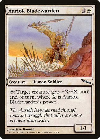 Auriok Bladewarden [Mirrodin] | Cards and Coasters CA