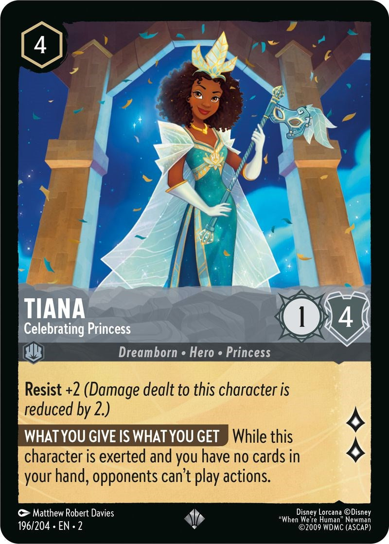 Tiana - Celebrating Princess (196/204) [Rise of the Floodborn] | Cards and Coasters CA