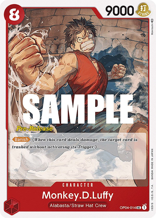 Monkey.D.Luffy [Kingdoms of Intrigue Pre-Release Cards] | Cards and Coasters CA