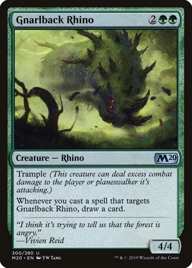 Gnarlback Rhino [Core Set 2020] | Cards and Coasters CA