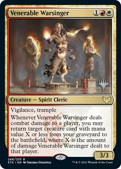Venerable Warsinger (Promo Pack) [Strixhaven: School of Mages Promos] | Cards and Coasters CA