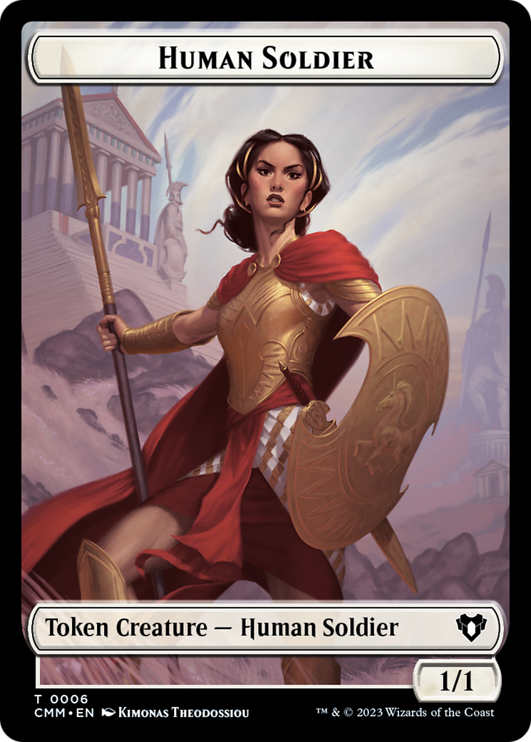 Human Soldier // Knight Double-Sided Token [Commander Masters Tokens] | Cards and Coasters CA