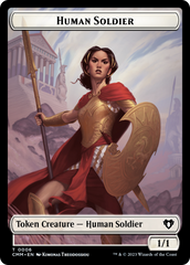 Human Soldier // Knight Double-Sided Token [Commander Masters Tokens] | Cards and Coasters CA