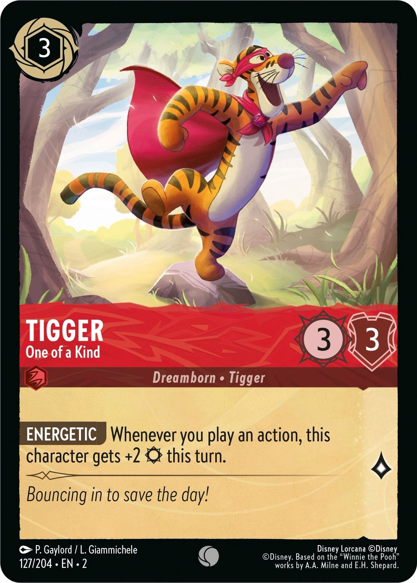 Tigger - One of a Kind (127/204) [Rise of the Floodborn] | Cards and Coasters CA