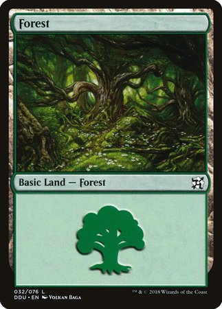 Forest (32) [Duel Decks: Elves vs. Inventors] | Cards and Coasters CA