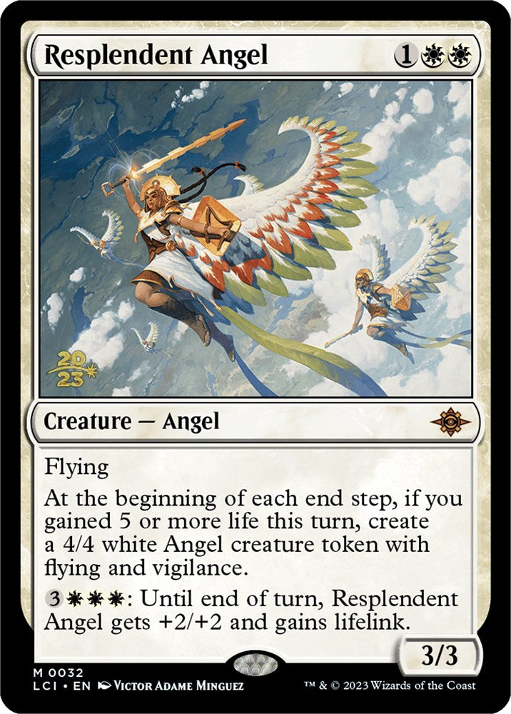 Resplendent Angel (LCI) [The Lost Caverns of Ixalan Prerelease Cards] | Cards and Coasters CA