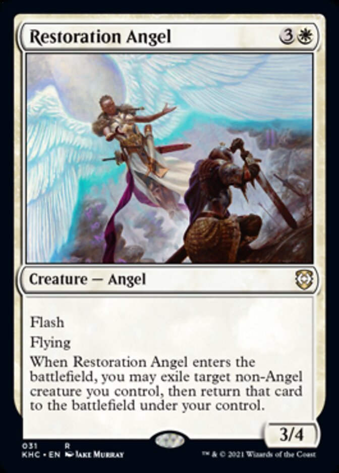 Restoration Angel [Kaldheim Commander] | Cards and Coasters CA