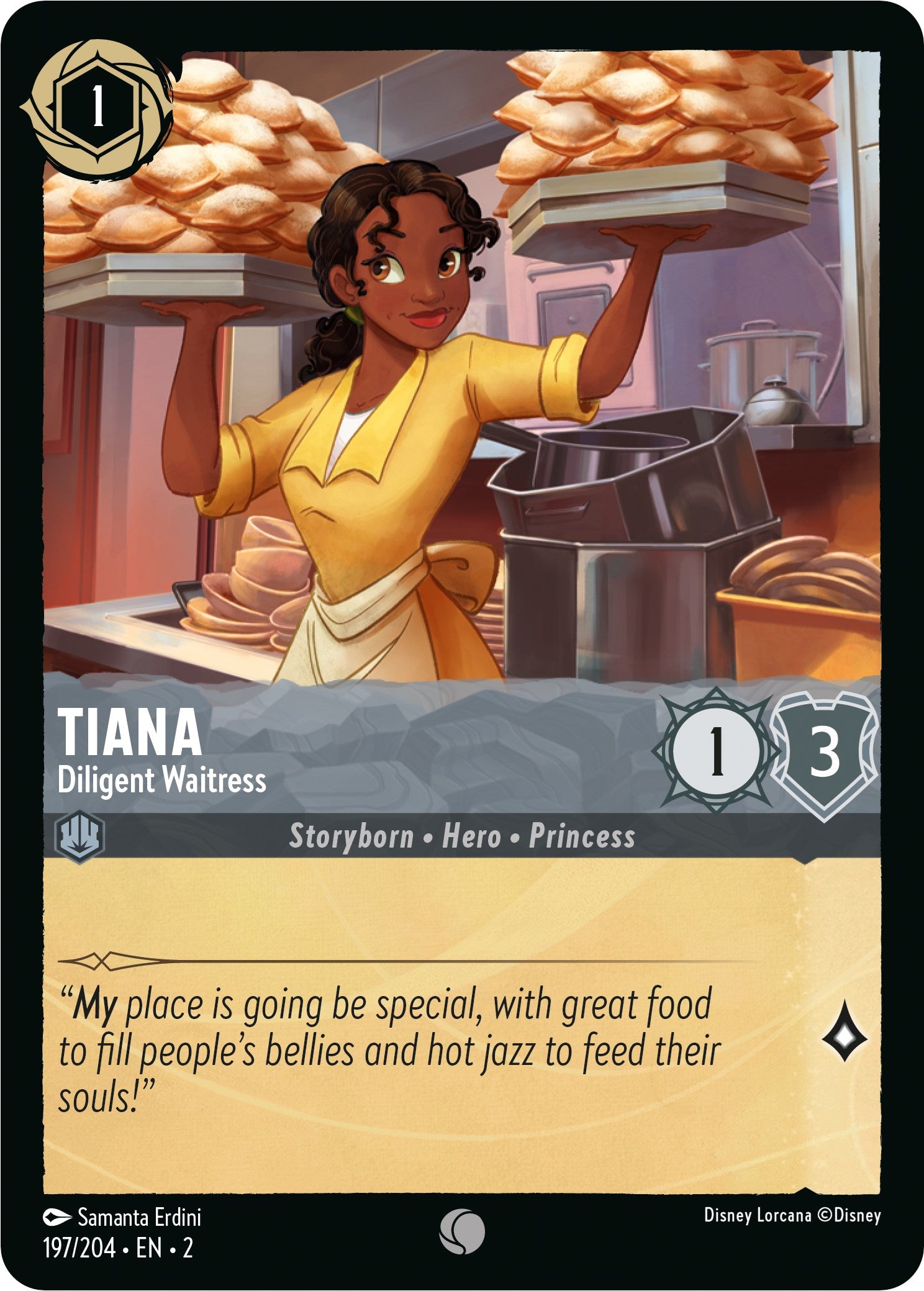 Tiana - Diligent Waitress (197/204) [Rise of the Floodborn] | Cards and Coasters CA